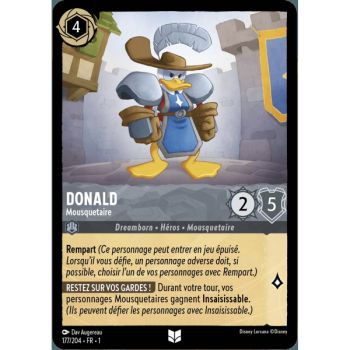 Item Donald, Musketeer - 177/204 - FC - First Chapter - Brillante - Premium - French