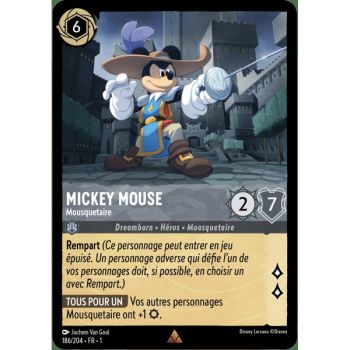 Item Mickey Mouse, Musketeer - 186/204 - FC - First Chapter - Brilliant - Premium - French