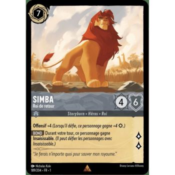 Item Simba, Returning King - 189/204 - FC - First Chapter - Rare - French