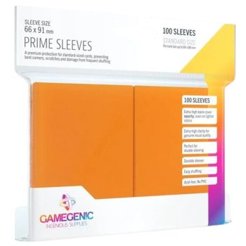 Gamegenic - 100 Prime Sleeves Orange - 66x91 Standard (100)