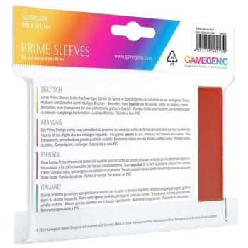 Gamegenic - 100 Prime Sleeves Pink - 66x91 Standard (100)