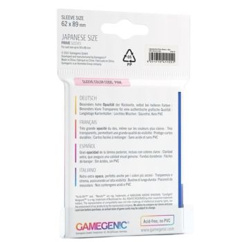 Gamegenic - Japanese Size - 60 Prime Sleeves Blue - 62x89 Small (60)