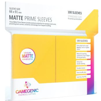 Gamegenic - Matte Prime Standard Sleeves - Yellow - 66x91 (100)