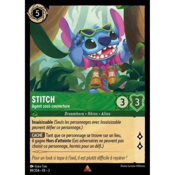 Item Stitch, Undercover Agent - 89/204 - ITI - Les Terres d'Encres - Brillante - Premium - French