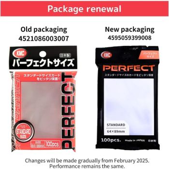 KMC - Card Sleeves - Standard - Perfect Size (100) (New Packaging)