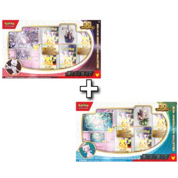 Set of 2 Boxes - 10 Boosters - Figurine Collection: Mewtwo & Mew - 30th Anniversary [ME05.5][30C] - Pokémon - FR
