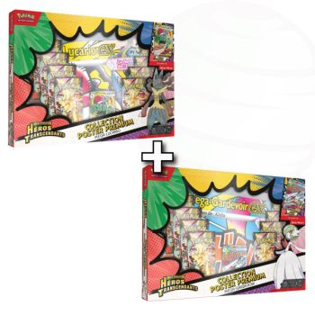 photo Lot of 2 Boxes with 10 Boosters - Premium Poster Collection - Mega Evolution - Transcendent Heroes [ME02.5][ASC] - Pokémon - FR