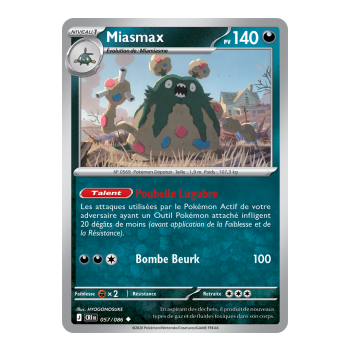 Miasmax - Uncommon 57/86 - ME04 - Pokémon - Mega Evolution Chaos Rising