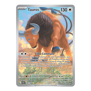 Tauros - Rare Illustration 96/86 - ME04 - Pokémon - Mega Evolution Chaos Rising