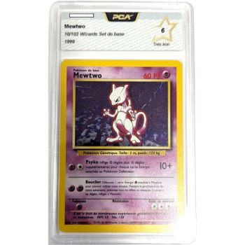 [PCA 6 - Very Good] - Graded Card - Mewtwo 10/102 - Base Set - 1999 - Pokémon - French