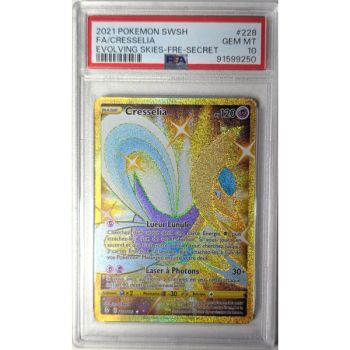 [PSA 10 - Gem Mint] - Graded Card - Cresselia 228/203 - Sword & Shield: Celestial Evolution - 2021 - Pokémon - French