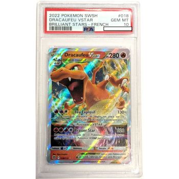 [PSA 10 - Gem Mint] - Graded Card - Charizard VSTAR 018/172 - Sword & Shield: Sparkling Stars - 2022 - Pokémon - French