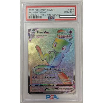 [PSA 10 - Gem Mint] - Graded Card - Mew Vmax 268/264 - Sword & Shield: Fusion Fist - 2021 - Pokémon - French