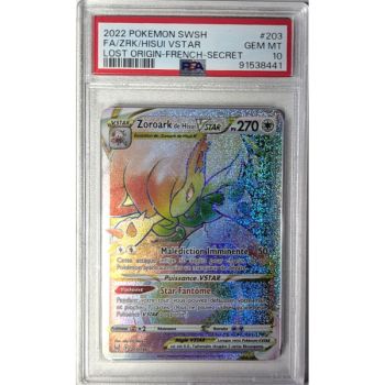 [PSA 10 - Gem Mint] - Graded Card - Zoroark of Hisui VSTAR 203/196 - Sword & Shield: Lost Origin - 2022 - Pokémon - French