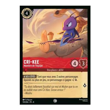 Item Cri-Kee, Team Member - 131/204 - ROJ - Reign of Jafar - Brilliant - Premium - French