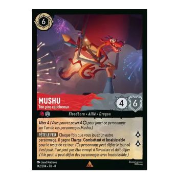 Item Mushu, Your Worst Nightmare - 142/204 - ROJ - The Reign of Jafar - Rare - French