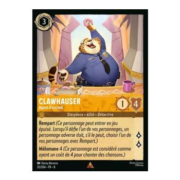 Item Clawhauser, Receptionist - 35/204 - ROJ - The Reign of Jafar - Brilliant - Premium - French