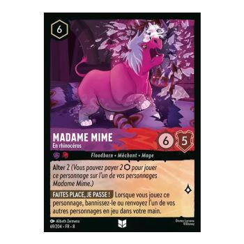 Madame Mime, In Rhinoceros Form - 69/204 - ROJ - The Reign of Jafar - Brilliant - Premium - French
