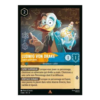 Item Ludwig von Drake, Versatile Expert - 7/204 - ROJ - The Reign of Jafar - Rare - French