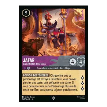 Item Jafar, Grand Sultan of Lorcana - 74/204 - ROJ - The Reign of Jafar - Brilliant - Premium - French