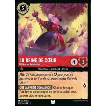 Item The Queen of Hearts, Uses Weaknesses - 120/204 - ROTF - Rise of the Floodborn - Brilliant - Premium - French