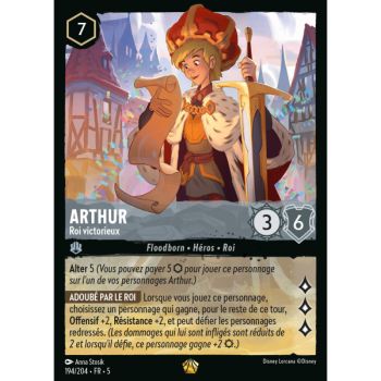 Item Arthur - Victorious King - 194/204 - SSK - Shimmering Sky - Brilliant - Premium - French