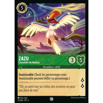 Item Zazu - Mufasa's Advisor - 72/204 - SSK - Shimmering Sky - Common - French