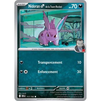 Item Team Rocket's Nidoran♂ - Reverse 117/182 - Scarlet and Purple 10 Destined Rivalries