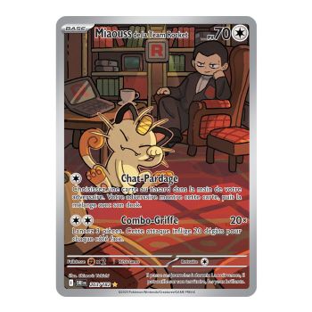 Meowth of Team Rocket - Rare Illustration 203/182 - Scarlet and Purple 10 Destiny Rivalries