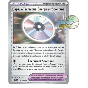 Item Technical Capsule: Spontaneous Energizer - Uncommon 179/182 - Scarlet and Violet Faille Paradox