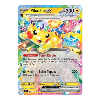 Pikachu-ex - Double Rare 57/191 - Scarlet and Purple Burst Spark