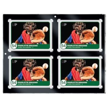 Ultra Pro - One Touch Rigid Card Sleeve - Black Frame - 4 Cards