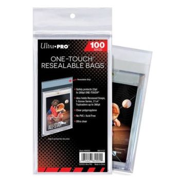 Item Ultra Pro - Team Bags - One-Touch Resealable Bag - One-Touch Resealable Card Protectors (100)