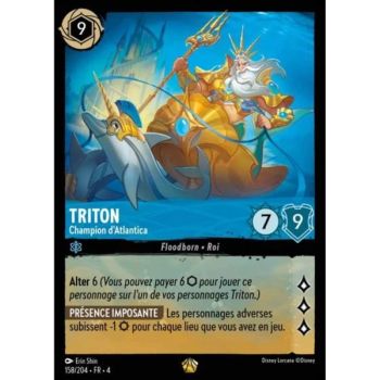 Item Triton, Champion of Atlantica - 158/204 - URR - The Return of Ursula - Brilliant - Premium - French