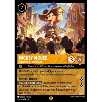 Item Mickey Mouse, Captain Musketeer - 16/204 - URR - The Return of Ursula - Legendary - French