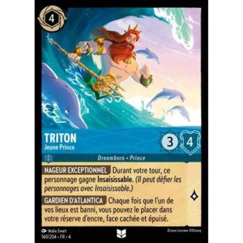 Item Triton, Young Prince - 160/204 - URR - The Return of Ursula - Brilliant - Premium - French