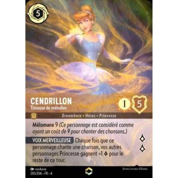 Item Cinderella, Weaver of Melodies - 205/204 - URR - The Return of Ursula - Enchanted - French