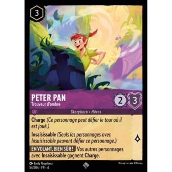 Item Peter Pan, Finder of Shadow - 54/204 - URR - Ursula Returns - Brilliant - Premium - French