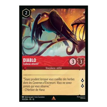 Item Diablo, Watchful Raven - 103/204 - WHW - Glimmers in the Depths - Glossy - Premium - French