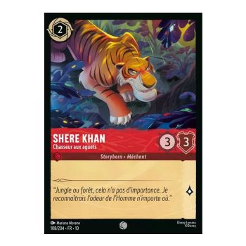 Item Shere Khan, The Watchful Hunter - 108/204 - WHW - Glimmers in the Depths - Glossy - Premium - French