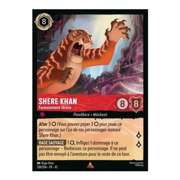 Item Shere Khan, Furiously Ferocious - 128/204 - WHW - Glimmers in the Depths - Glossy - Premium - French