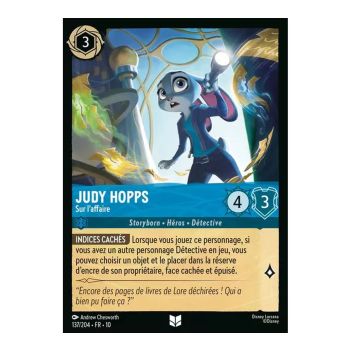 Item Judy Hopps, On the Case - 137/204 - WHW - Glimmers in the Depths - Brilliant - Premium - French