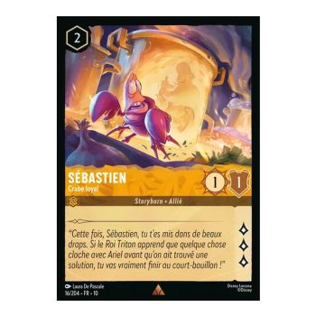 Item Sebastian, Loyal Crab - 16/204 - WHW - Glimmers in the Depths - Rare - French