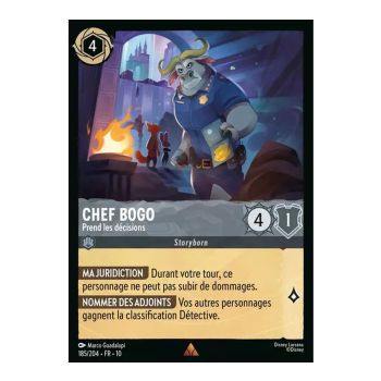 Item Chief Bogo, Makes the Decisions - 185/204 - WHW - Glimmers in the Depths - Rare - French