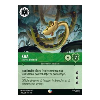 Item Kaa, the Hidden Serpent - 212/204 - WHW - Glimmers in the Depths - Epic - French