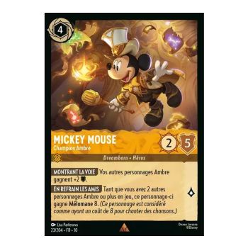Item Mickey Mouse, Champion Amber - 23/204 - WHW - Glimmers in the Depths - Rare - French