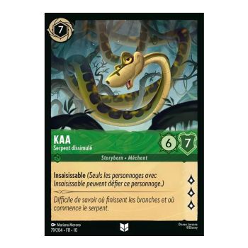 Item Kaa, the Hidden Serpent - 79/204 - WHW - Glimmers in the Depths - Glossy - Premium - French