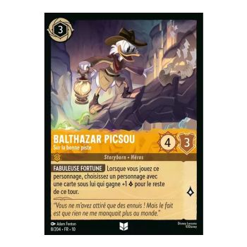 Item Scrooge McDuck, On the Right Track - 8/204 - WHW - Glimmers in the Depths - Uncommon - French