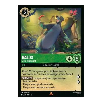 Item Baloo, Carefree Bear - 85/204 - WHW - Glimmers in the Depths - Glossy - Premium - French