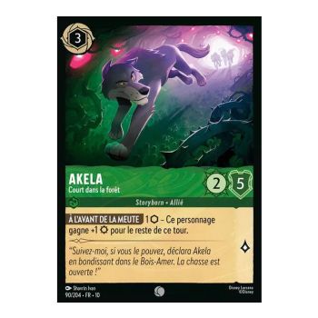 Item Akela, Run in the Forest - 90/204 - WHW - Glimmers in the Depths - Glossy - Premium - French